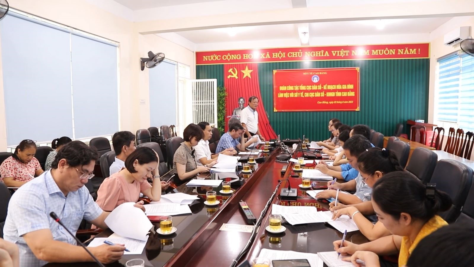 Tổng cục Dân số - Kế hoạch hóa gia đình làm việc với Chi cục Dân số - Kế hoạch hóa gia đình tỉnh Cao Bằng
